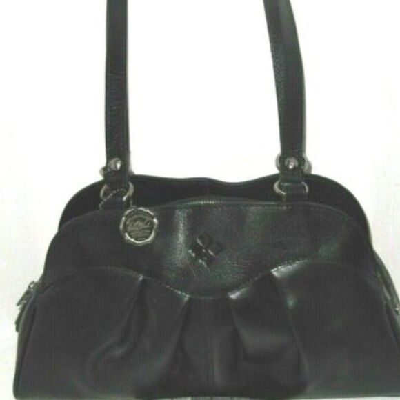 Patricia Nash Macellara Satchell Black Leather bag - Picture 1 of 16